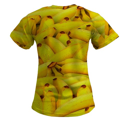Женская 3D футболка Бананы (вид сзади)