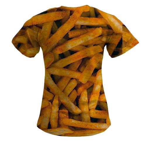 Жіноча 3D футболка Картопля Фрі (вид ззаду)