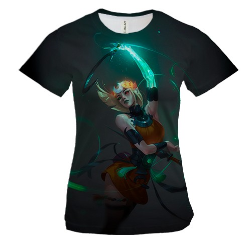 Женская 3D футболка Hades II (вид спереди)