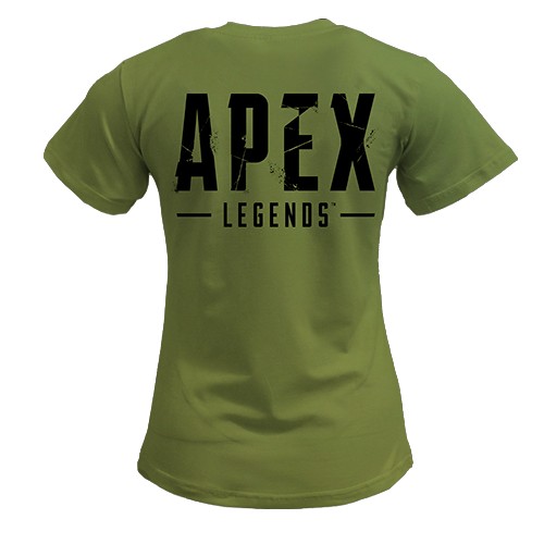 Женская 3D футболка Бладхаунд - Apex Legends (вид сзади)