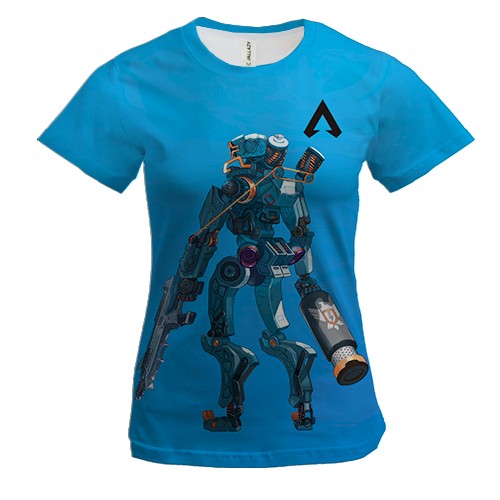 Женская 3D футболка Патфайндер - Apex Legends (вид спереди)