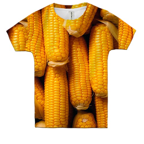 Дитяча 3D футболка Кукурудза, качани (вид спереду)