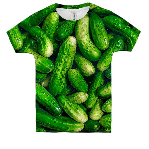 Дитяча 3D футболка Огірки (вид спереду)