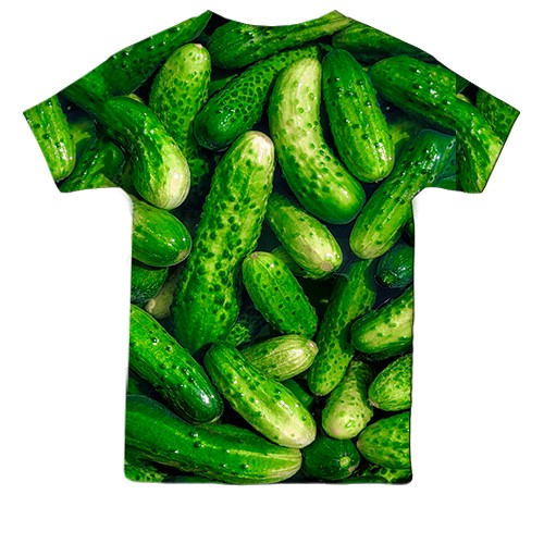 Дитяча 3D футболка Огірки (вид ззаду)