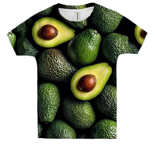 Детская 3D футболка Авокадо (вид спереди)