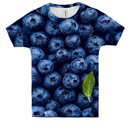 Дитяча 3D футболка Чорниця (вид спереду)