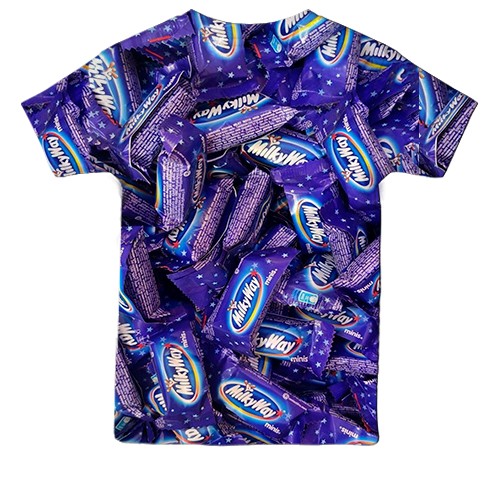 Дитяча 3D футболка "MilkyWay" цукерка (вид ззаду)