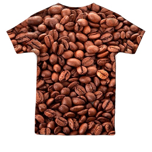 Дитяча 3D футболка Кавові зерна (вид ззаду)