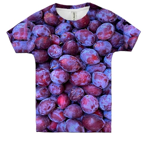 Детская 3D футболка Слива (вид спереди)