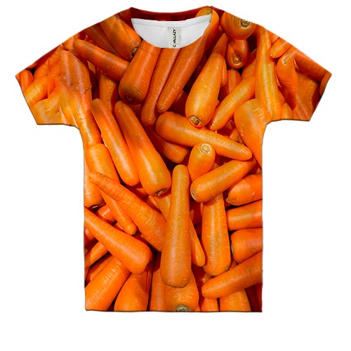 Дитяча 3D футболка Морква (вид спереду)