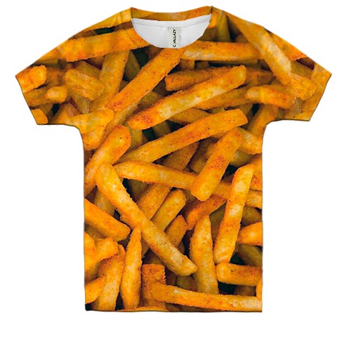 Дитяча 3D футболка Картопля Фрі (вид спереду)