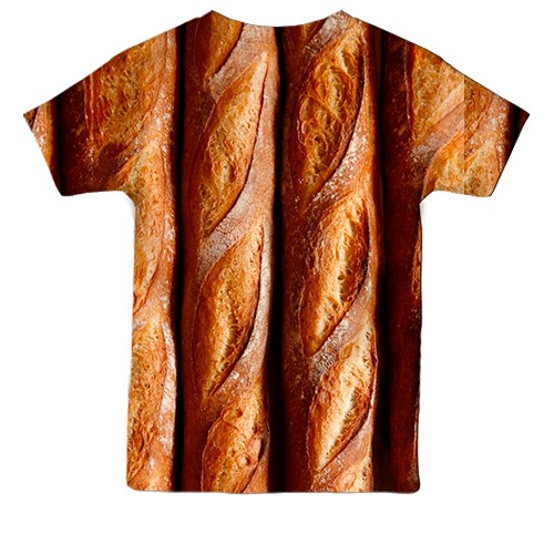 Дитяча 3D футболка Багети (вид ззаду)