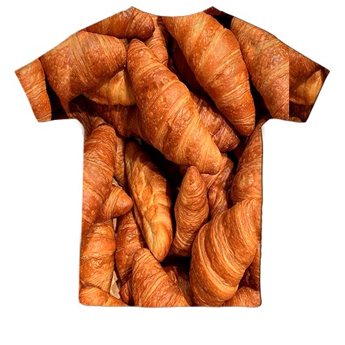Дитяча 3D футболка Круасани (вид ззаду)
