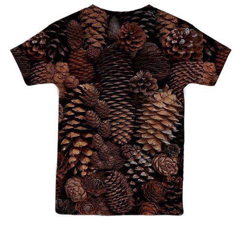 Дитяча 3D футболка Ялинові шишки (вид ззаду)