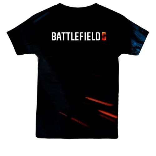 Детская 3D футболка Battlefield 6 Ночная операция (вид сзади)