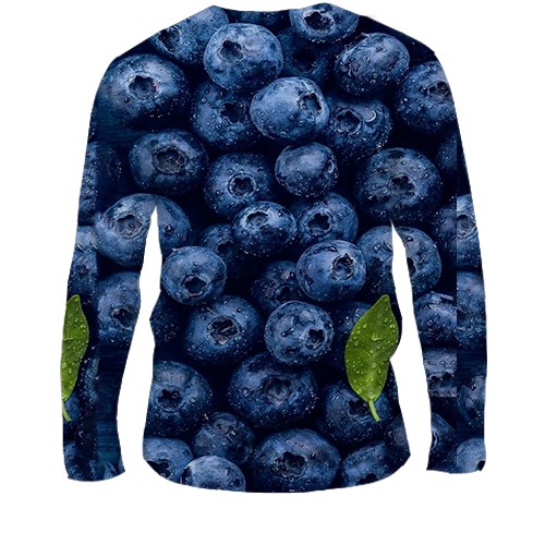 Чоловічий 3D лонгслів Чорниця (вид ззаду)