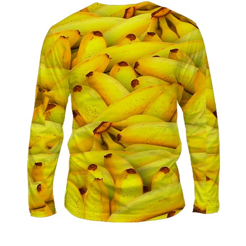 Мужской 3D лонгслив Бананы (вид сзади)