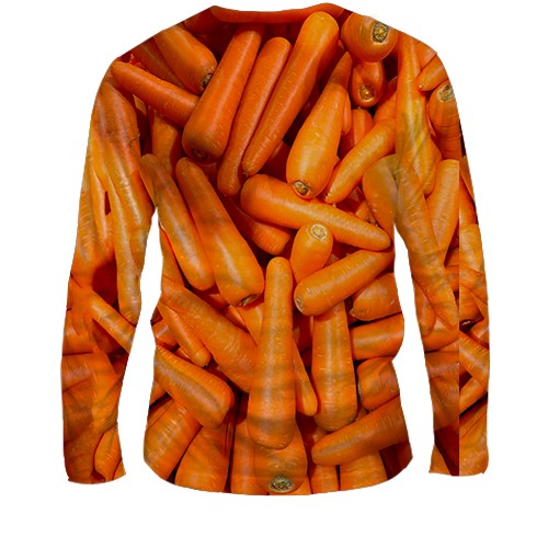 Мужской 3D лонгслив Морковь (вид сзади)