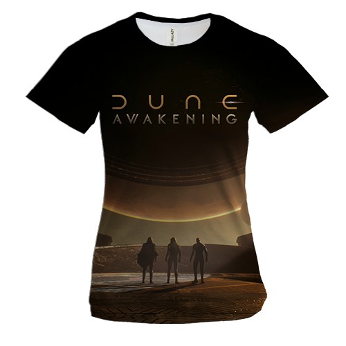 Женская 3D футболка Dune Awakening (вид спереди)
