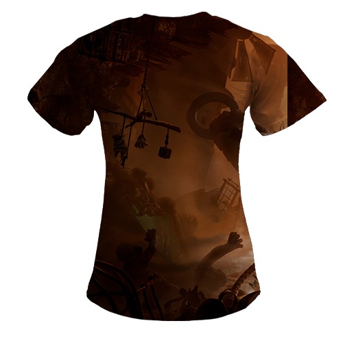 Женская 3D футболка Little Nightmares III (вид сзади)