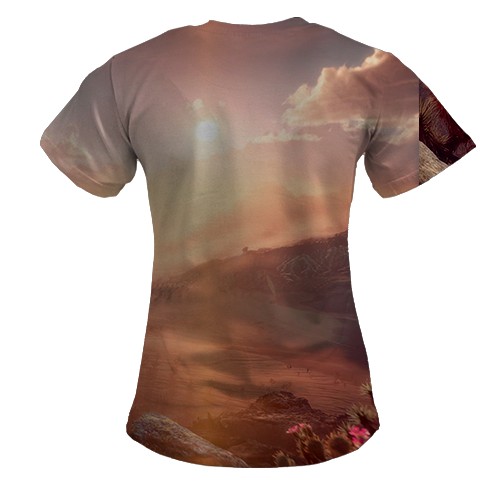 Жіноча 3D футболка Horizon - Forbidden West (вид ззаду)