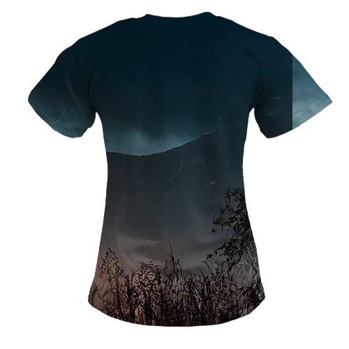 Жіноча 3D футболка DOOM TDA (вид ззаду)