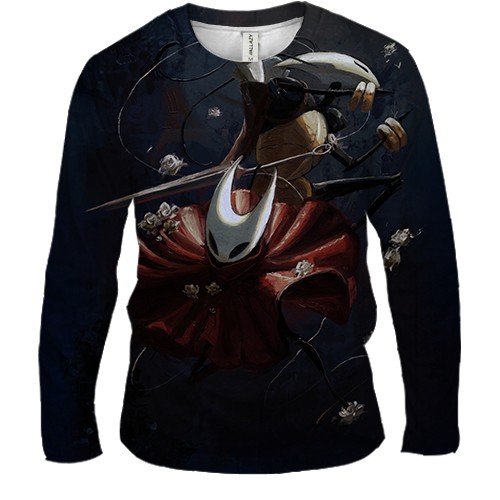 Мужской 3D лонгслив Хорнет - HK Silksong (вид спереди)