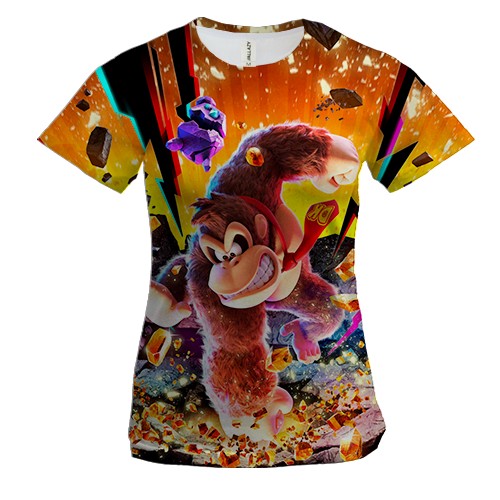 Жіноча 3D футболка Donkey Kong Bananza (вид спереду)