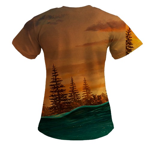 Жіноча 3D футболка Fallout 76 - Gone Fission (вид ззаду)