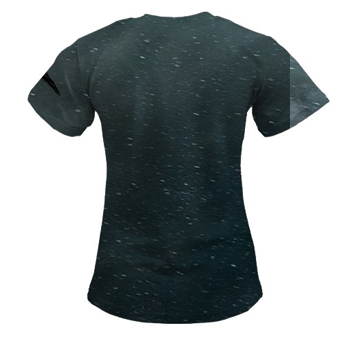 Женская 3D футболка TES V Skyrim - Dragon (вид сзади)