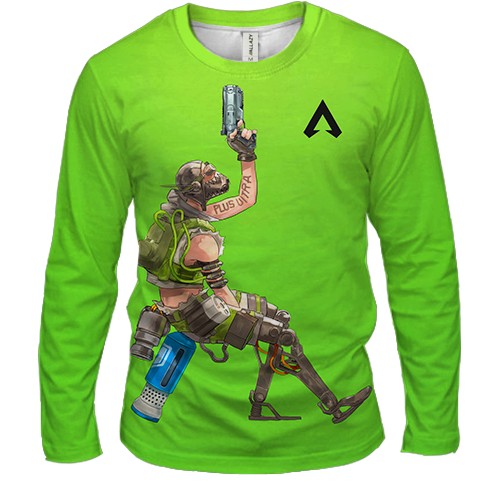 Чоловічий 3D лонгслів Октейн - Apex Legends (вид спереду)