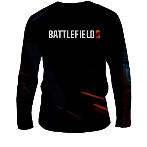 Мужской 3D лонгслив Battlefield 6 Ночная операция (вид сзади)