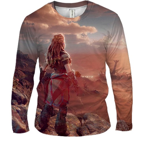 Чоловічий 3D лонгслів Horizon - Forbidden West (вид спереду)