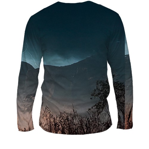 Чоловічий 3D лонгслів DOOM TDA (вид ззаду)