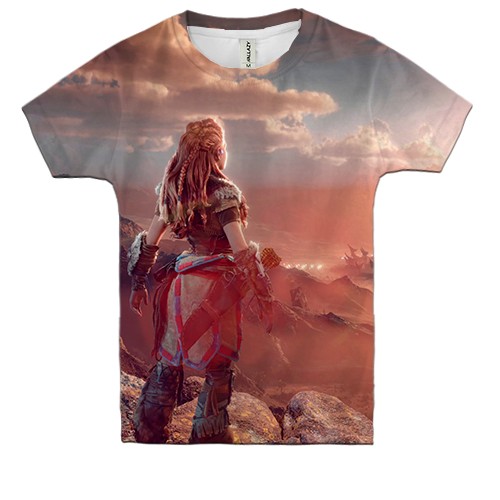 Дитяча 3D футболка Horizon - Forbidden West (вид спереду)