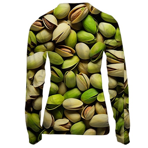 Жіночий 3D лонгслів Фісташка (вид ззаду)