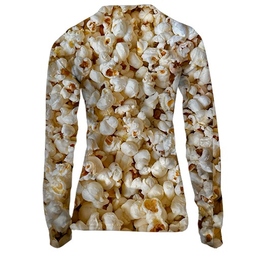 Жіночий 3D лонгслів Попкорн (вид ззаду)