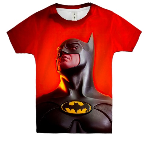 Детская 3D футболка Batman red (вид спереди)