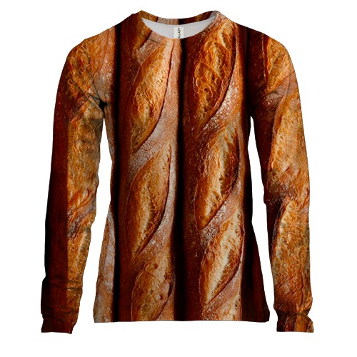 Жіночий 3D лонгслів Багети (вид спереду)