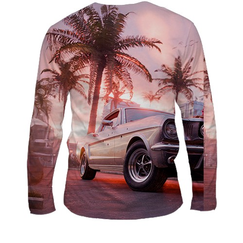 Чоловічий 3D лонгслів GTA VI Miami (вид ззаду)