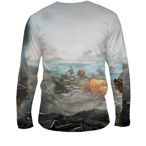 Чоловічий 3D лонгслів Battlefield 6 (вид ззаду)