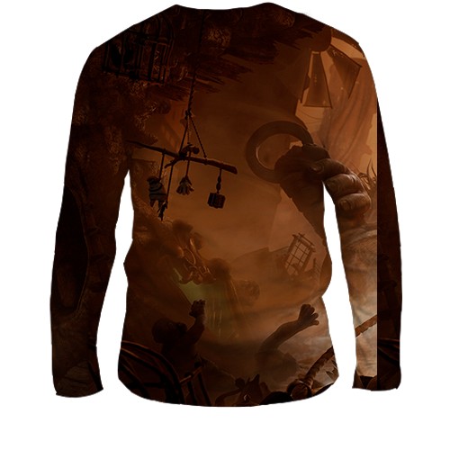 Мужской 3D лонгслив Little Nightmares III (вид сзади)