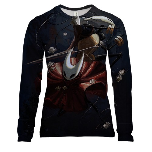 Женский 3D лонгслив Хорнет - HK Silksong (вид спереди)