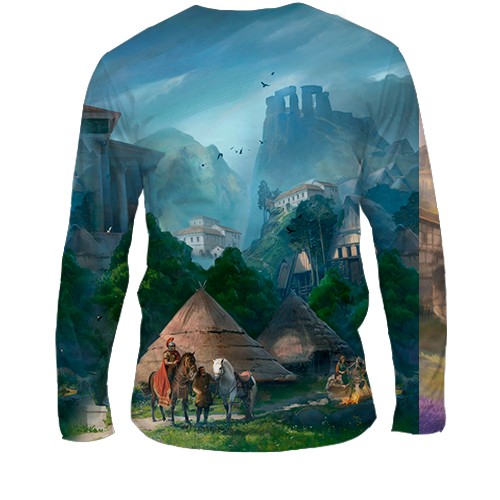 Мужской 3D лонгслив Anno 117: Pax Romana (вид сзади)