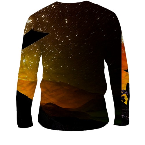 Мужской 3D лонгслив Donkey Kong Bananza (вид сзади)