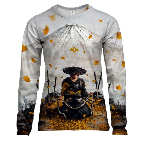 Женский 3D лонгслив Ghost of Yotei (вид спереди)