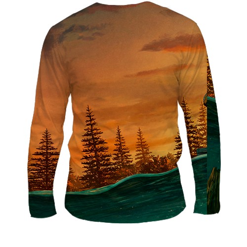 Чоловічий 3D лонгслів Fallout 76 - Gone Fission (вид ззаду)