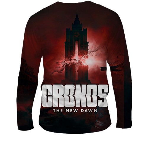Чоловічий 3D лонгслів Cronos The New Dawn (вид ззаду)