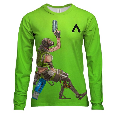 Женский 3D лонгслив Октейн - Apex Legends (вид спереди)