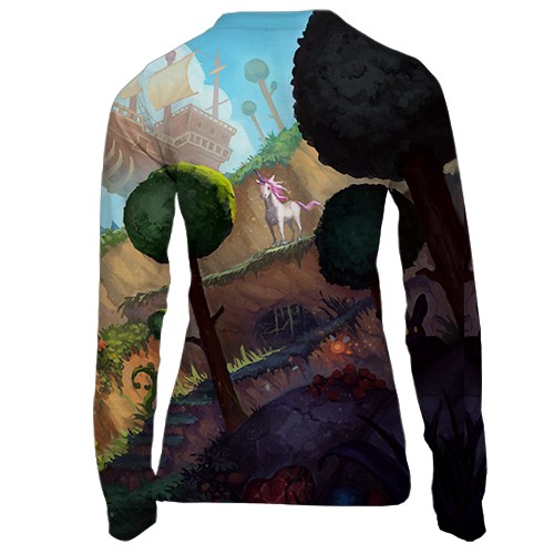 Жіночий 3D лонгслів Terraria - World art (вид ззаду)